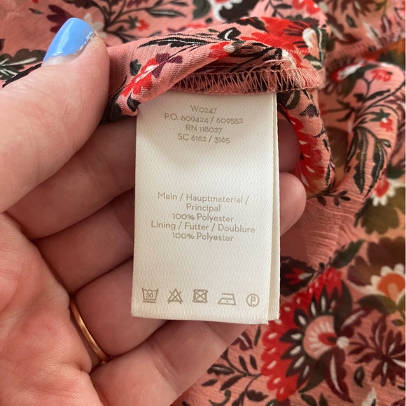 Boden Pink Red Floral Amalie Ruffle Blouse 4 - Picture 16 of 16